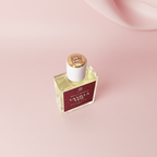 Perfume bottle labeled 'Vanilla Veil' by Osho on a marble surface